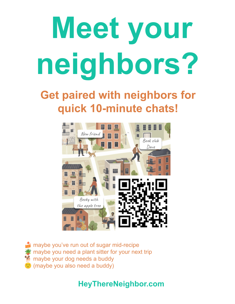 Meet your neighbors flyer