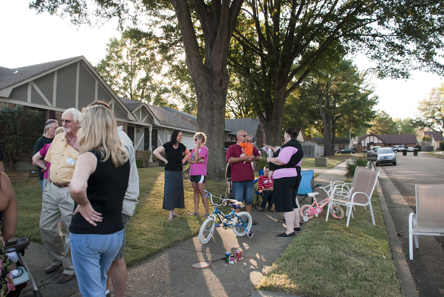 Neighbors at a summer yard party